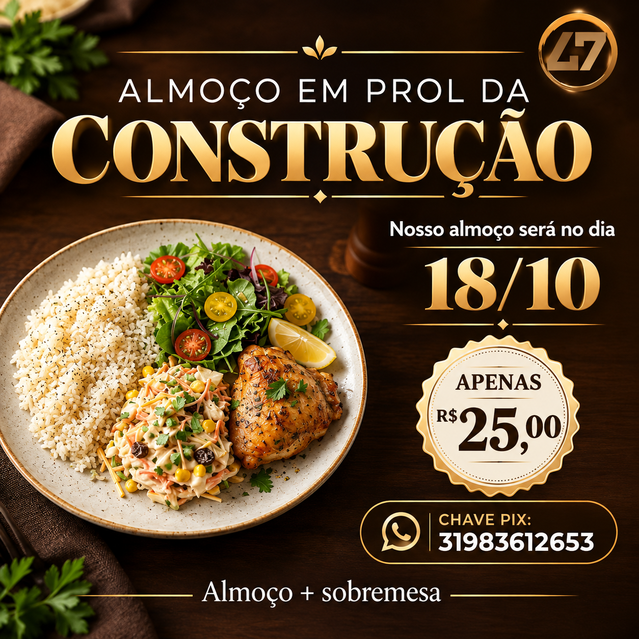 Vamos juntos participar deste almoço especial!